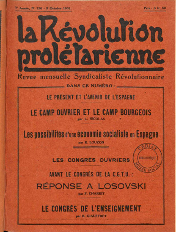 La révolution prolétarienne
